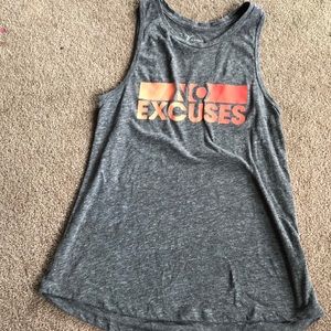 Athletic gray and pink tank top